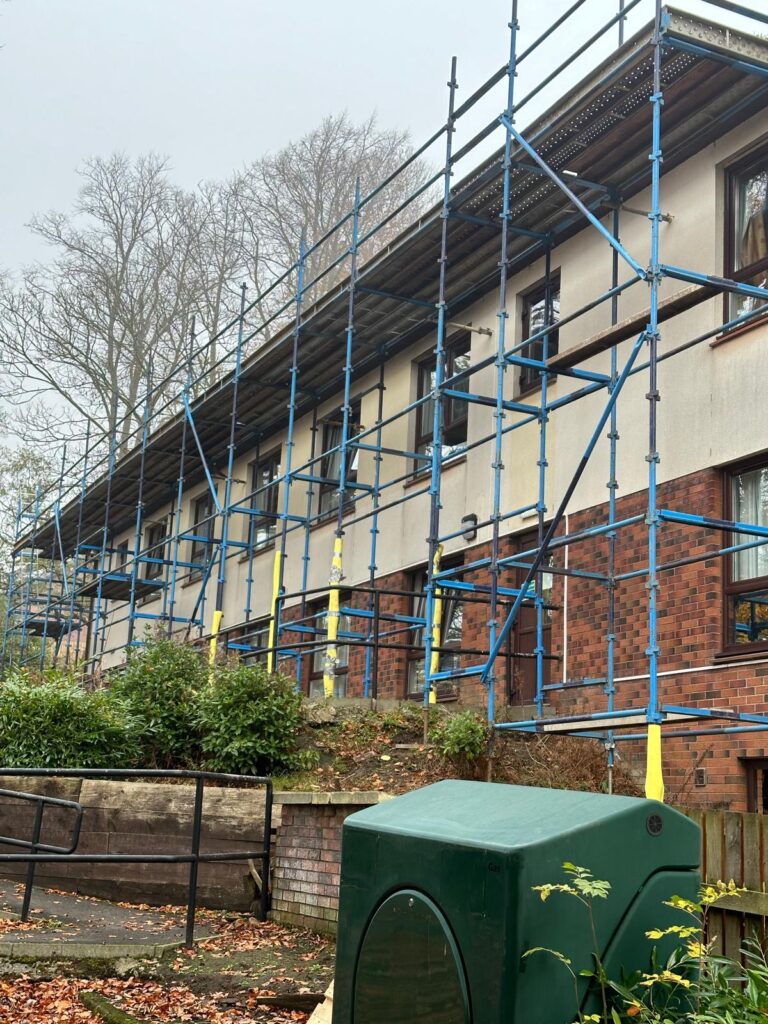 Springboig Care Centre in winter ready for solar panel installation